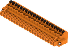 Socket header, 21 pole, pitch 5.08 mm, angled, orange, 1477230000