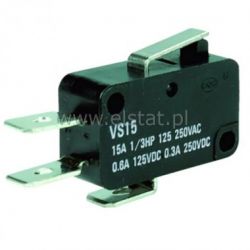 Przełącznik krańcowy z dźwignią 14mm 15A 250V