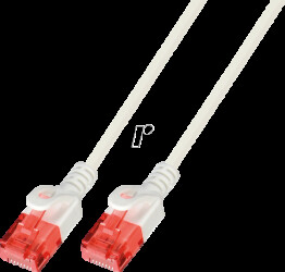 1700HF-0,25M Patch cable Cat.6, U/UTP, Slim, white, 0.25 m