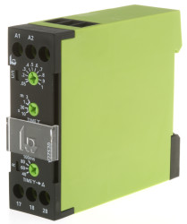 Timer Relay Szyna DIN 12 → 240V ac/dc SPST 2-stykowy Tele 0.5 → 10s V2ZS20 jednofunkcyjny