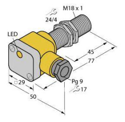 Czujnik indukcyjny Turck BI5-G18SK-AN6X, 10 - 30 V, 1 szt.
