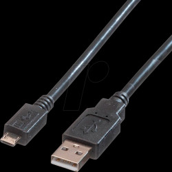 02.11.52 USB 2.0 cable, A connector to micro B connector, 1.8 m