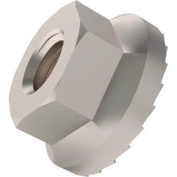 Lock nut, M8, W SW13, H 8 mm, outer Ø 13 mm, steel, stainless, DIN 6923/ISO 4161, 002.09.328