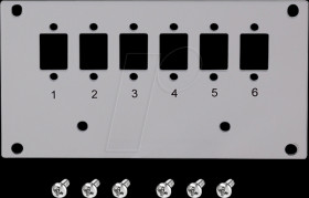 FB5002 Front panel for 6x LC-Duplex / 6x SC-Simplex
