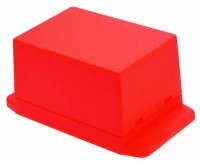 NUP7050420RD Obudowa; uniwersalna ABS; 70x50,4x42mm, czerwona, zatrzaskowa, kołnierz montażowy