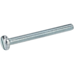 R-TECH 337189 Slotted Pan Head Machine Screws BZP M5 50mm - Pack Of 100