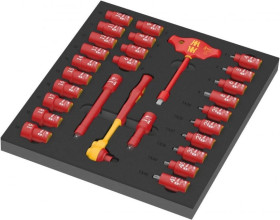 Wkładka piankowa 9726 zestaw z grzechotką Zyklop VDE 8007 B, Set 1, 3/8, 28 części