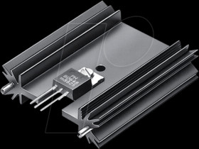 SK 409/50,8/STS Heat sink 50.8mm 6.2 K/W black anodised