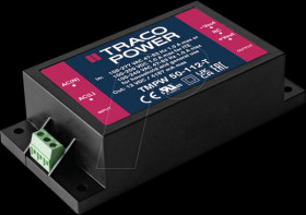 TMPW 50-112-T AC/DC power supply, 50 W, 90-305 VAC, 12 VDC/4.1 A, encapsulated