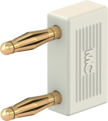 Jumper, pitch 10 mm, 60 V, 10 A, gold-plated, white, 24.0043-29