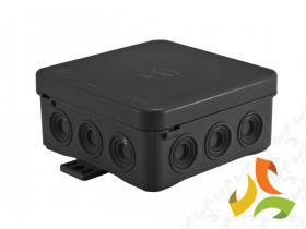 Puszka naścienna N6b 84x85x40 mm z dławnicą zintegrowaną samozatrzaskowa IP54 Fastbox czarna 83006017 SIMET