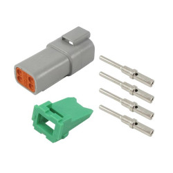 Złącze samochodowe 4-pinowe Deutsch 2-rzędowe Wtyk 13A DT Montaż na kablu Zestaw złączy