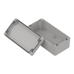 Obudowa ogólnego użytku Poliwęglan szerokość zew. 80mm długość zew. 160mm wys. zew. 60mm RS PRO IP67 Jasnoszary