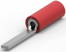 Insulated crimp wire pins, 0.26-1.65 mm², AWG 22 to 16, 2.38 mm, red, 150730