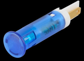 QS81XXB12 Indicator LED, 12 V DC, 8 mm, FASTON, blue