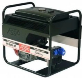 Agregat prądotwórczy 1-fazowy synchron 5,6kW 24,3A IP23 Honda GX390 auto reg nap (AVR) rozr + aku duży zbiornik paliwa FH 6001 R