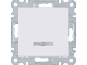 LUMINA Wyłącznik zwierny przycisk z podświetleniem biały WL0410 HAGER