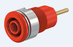 Gniazdo bananowe Żeński typ Gniazdo bananowe Czerwony 24A Staubli rozmiar 4 mm