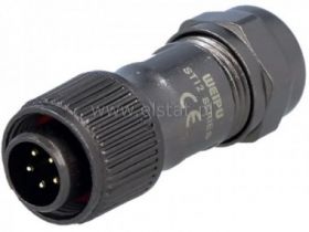 Złącze przemysłowe ST1210/P5 WT, kabel ( 5P 5A)