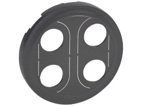 CELIANE Plakietka gniazda głośnikowego bananowego podwójne grafitowa 067874 LEGRAND