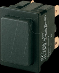01661.0101-00 Push button Off - (On), 2 NO , 250 V AC / 16 A , black