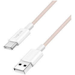 LogiLink CU0324 USB cable USB-C to USB-A Rose 1 m