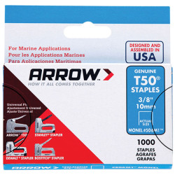 Arrow A506M1 T50M 506m Monel Staples 10mm (3/8in) Box 1000