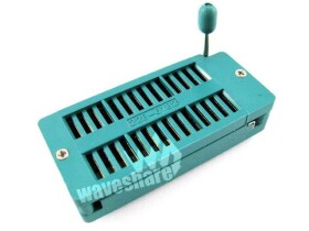 Waveshare DIP 28 Pin ZIF Socket (Green), Test &amp; Burn-in Socket