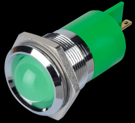 Q22P1CXXG220E Indicator LED, 220 V AC, 22 mm, FASTON, green/BrC
