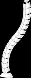 HZ 44 WL Desk cable guide, flexible, 15 joints, white
