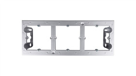 Simon 54 Premium Puszka Natynkowa Potrójna Płytka Srebrny Mat Dpn3/43