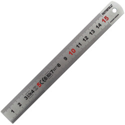 Faithfull FAIRUL150MS Matt Silver Measuring Rule 150mm