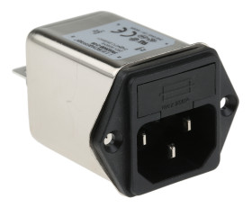 Filtr wejściowy złącza IEC2 2A IEC/EN 60939 Schaffner Montaż na panelu 5 x 20mm