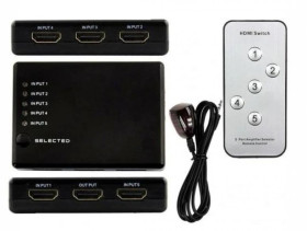Przełącznik HDMI z pilotem, switch 5 wejść x 1 wyjście HDMI 4Kx2K LKV501E