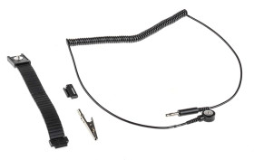 Opaska antystatyczna na nadgarstek z przewodem Opaska uziemiająca ESD na nadgarstek plus przewód EN61340-5 Tak RS PRO