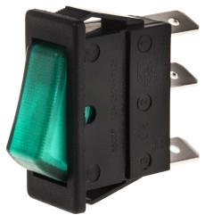 Przełącznik kołyskowy Wł.-wył. podświetlany 16 A SPST Zielony Arcolectric (Bulgin) Ltd