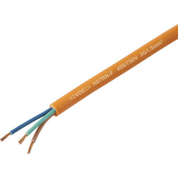TRU COMPONENTS TC-13537000 Rubber cable H07RN-F 3 G 1.5 mm&#xB2; Orange per metre