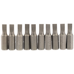 Draper 64027 4.5mm 1/4&quot; Hex Plain Slot Insert Bit 25mm Long x 10