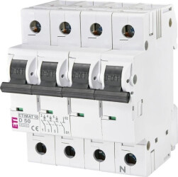 Wyłącznik nadprądowy ETIMAT 10 3p+N D50 6kA 002156721