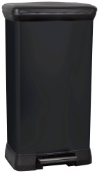 Curver Deco bin metalics 246364 Kosz na śmieci 50 l (S x W x G) 390 x 720 x 290 mm czarny 1 szt.