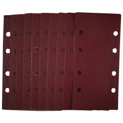 Draper 55066 1/3 Sanding Sheets-Hook &amp; Loop, 93 x 190mm, Assorted Grit 10Pc