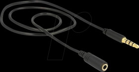 84716 Stereo Jack Extension Cable 3.5 mm 4 pin male to female 0.5 m bl