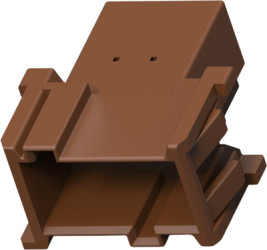 Plug, unequipped, 6 pole, straight, 2 rows, brown, 1-965641-2