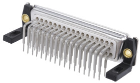 Złącze D-Sub 50-pinowe Żeński Kąt Proste Przewlekany raster 2.76mm Złoto na niklu