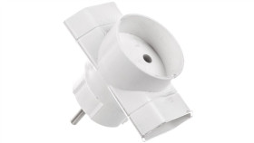 Rogałęźnik Wtyczkowy 2Xeuro + 1X2p Biały R-1