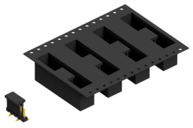 Pin header, 5 pole, pitch 2.54 mm, angled, black, 10059069