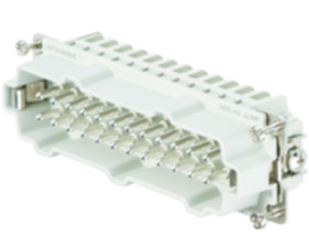 Pin contact insert, 8, 24 pole, equipped, push-in, with PE contact, 1873590000