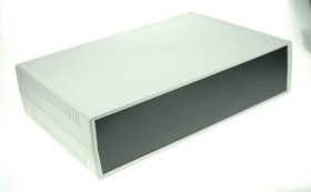 Obudowa; pulpitowa; do przyrządów; G756; ABS; 300mm; 200mm; 75mm; IP54; jasnoszary; zaślepki czarne ABS; Gainta; RoHS