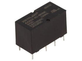 Przekaźnik elektromagnetyczny, DPDT, Ucewki: 9VDC, Iwyj: 2A, na PCB AZ822-2C-9DSE