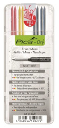 Wkłady zapasowe do ołówka 3030 rozpuszczalne kolorowe PICA Dry 4020 8szt